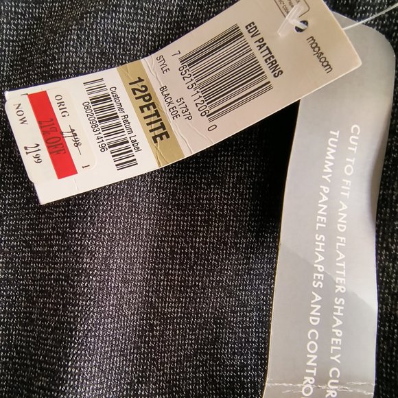 JM Collection Women's NWT Black/White Pattern - Size 12P - Picture 5 of 5